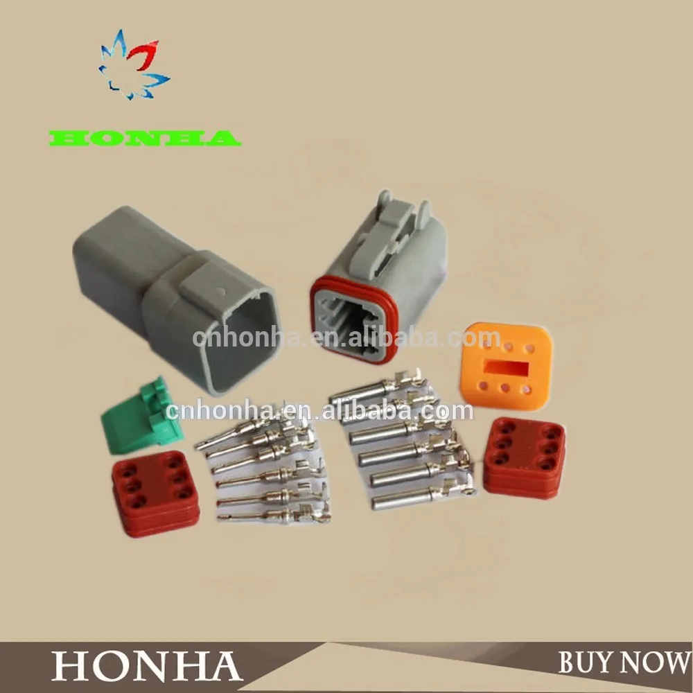 

DEUTSCH DT06-6S / DT04-6P 6 pin male and female wire connector 6 way wire plug connector