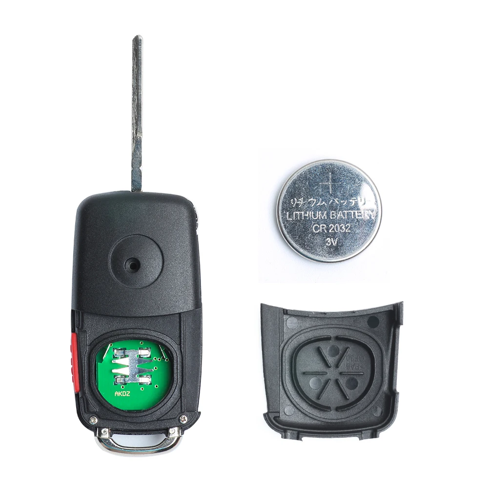 Keyecu Keyless-Go Flip Remote Car Key Fob ID46 for Volkswagen VW Touareg Phaeton 2002-2010 3D0 959 753 AG 3D0959753AG 5WK45031