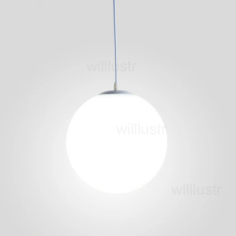 Glass Globe Pendant Lamp Global Suspension Light Hotel Office Cafe Bedroom Milk White Ball Round Hanging Ceiling Chandelier