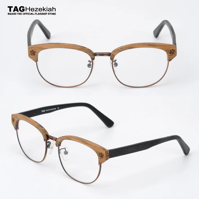 

glasses frame eye glasses frames for men women 2024 Retro fashion Italian imports of wood material myopia computer glasses Nerd