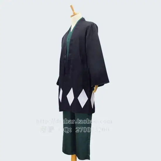 Urahara Kisuke Gotei 13 Cosplay Costume Kimono Halloween For Men Women Full Outfit (Cape&Tops&Pants&Hat)