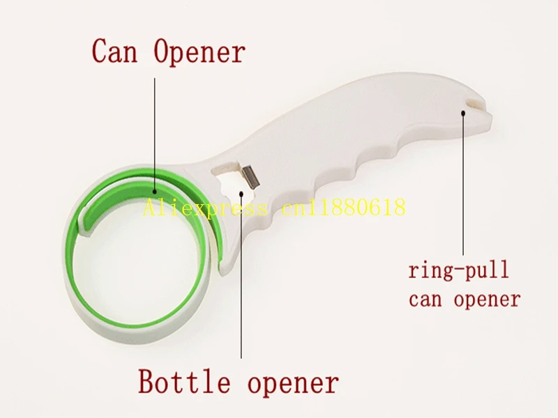 500pcs/lot Multifunction Adjustable Bottle Opener 3 in 1 Beer Cans Food Cap Wine Soda Openers Tools 3 colors