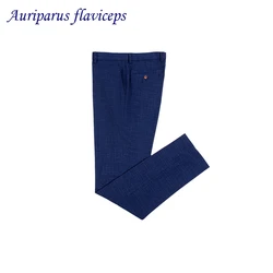 Autumn Winter Blue Wool Blend Plus New 2025 Men Pants Cotton Casual Trousers Breathable High Quality Men's Suit Pants