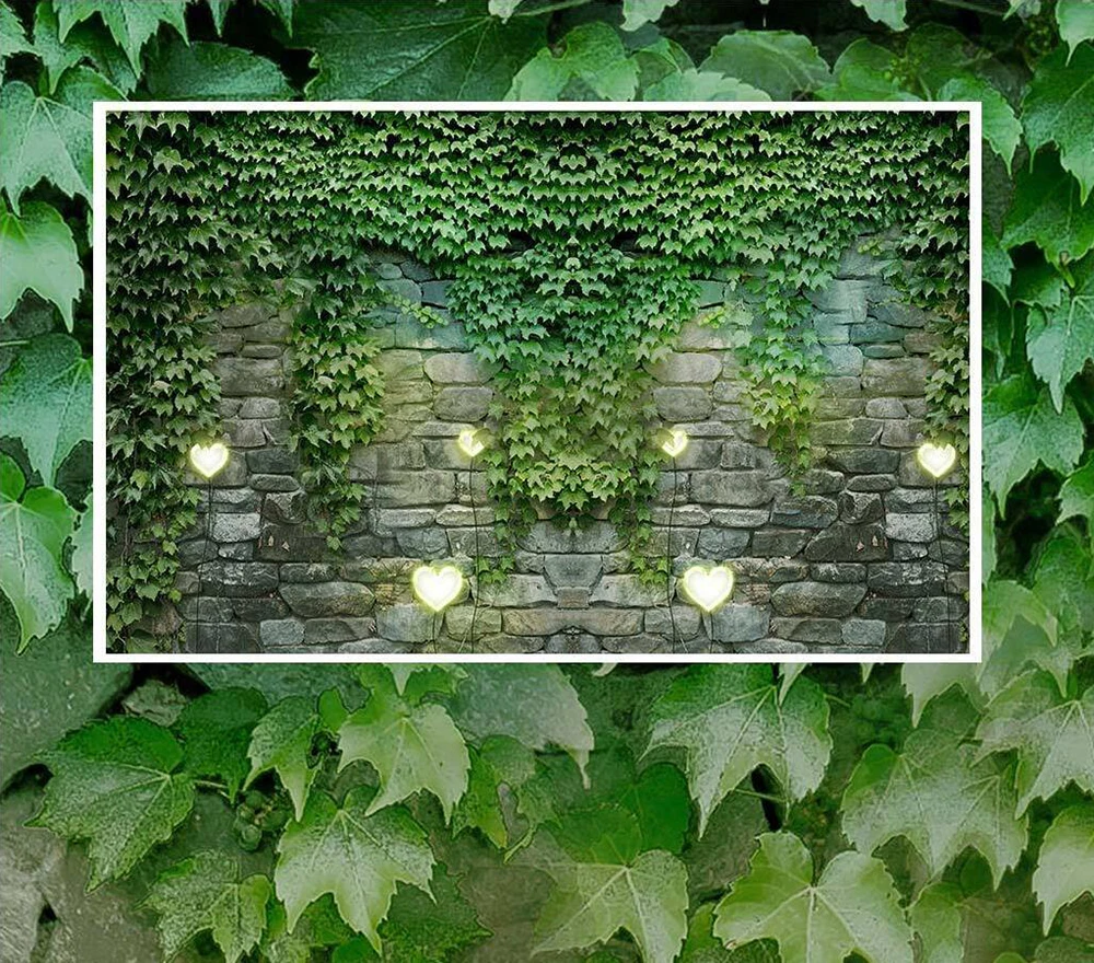 

Decorative wallpaper Vine stone wall background wall