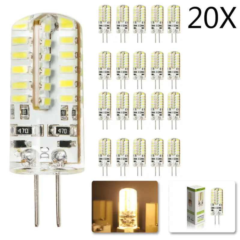 

20pcs/lot 48 LED G4LED lamp DC12V 4W AC220V LED Bulb 3014SMD LED spot light warranty good quality energy saving lamp LED