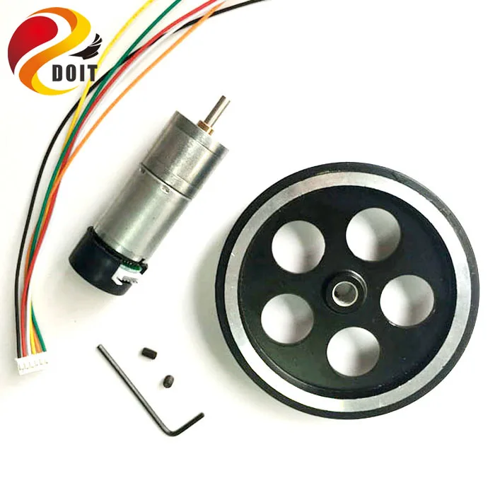 Um conjunto acessório para o chassi do carro do robô com 1 pçs 65mm roda + 1 pcs motor phi 4mm 9v/150rpm diy modelo robótico rc brinquedo