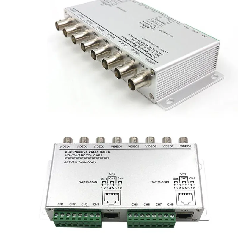 

Free shipping 8CH AHD Passive Vedio Balun High Definition 720P/1080P AHD/HDCVI/HDTVI BNC to UTP Cat5/5e/6 Transmitter 300m