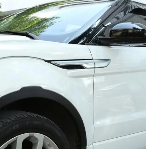

ABS Chrome For Land Rover Range Rover Evoque 2012+ car Body side air outlet protector panel cover trim car styling