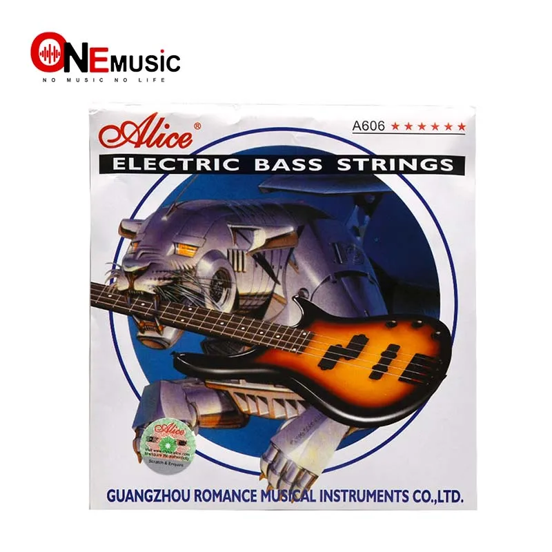 Electric Bass String Alice 4-string Set (040-095) Steel Core Nickel Plated Alloy Wound - A606(4)-L encordoamento