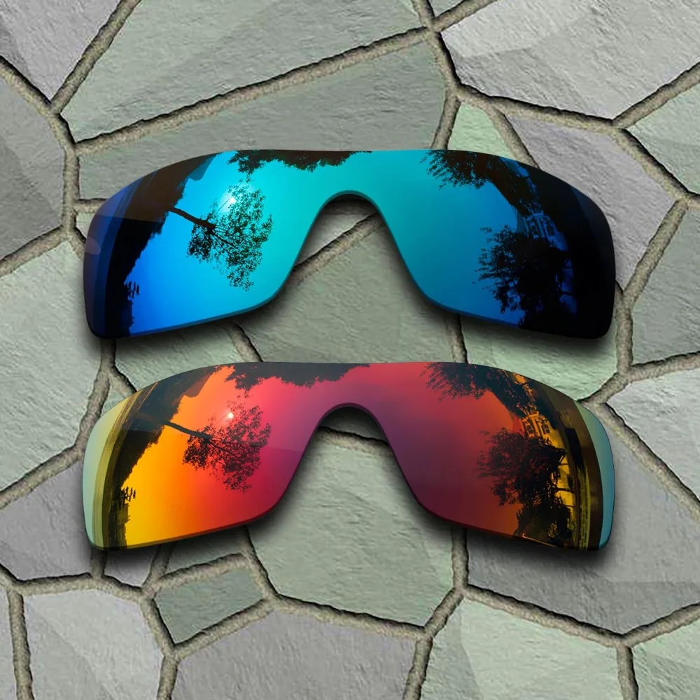 

Sky Blue&Violet Red Sunglasses Polarized Replacement Lenses for Oakley Batwolf