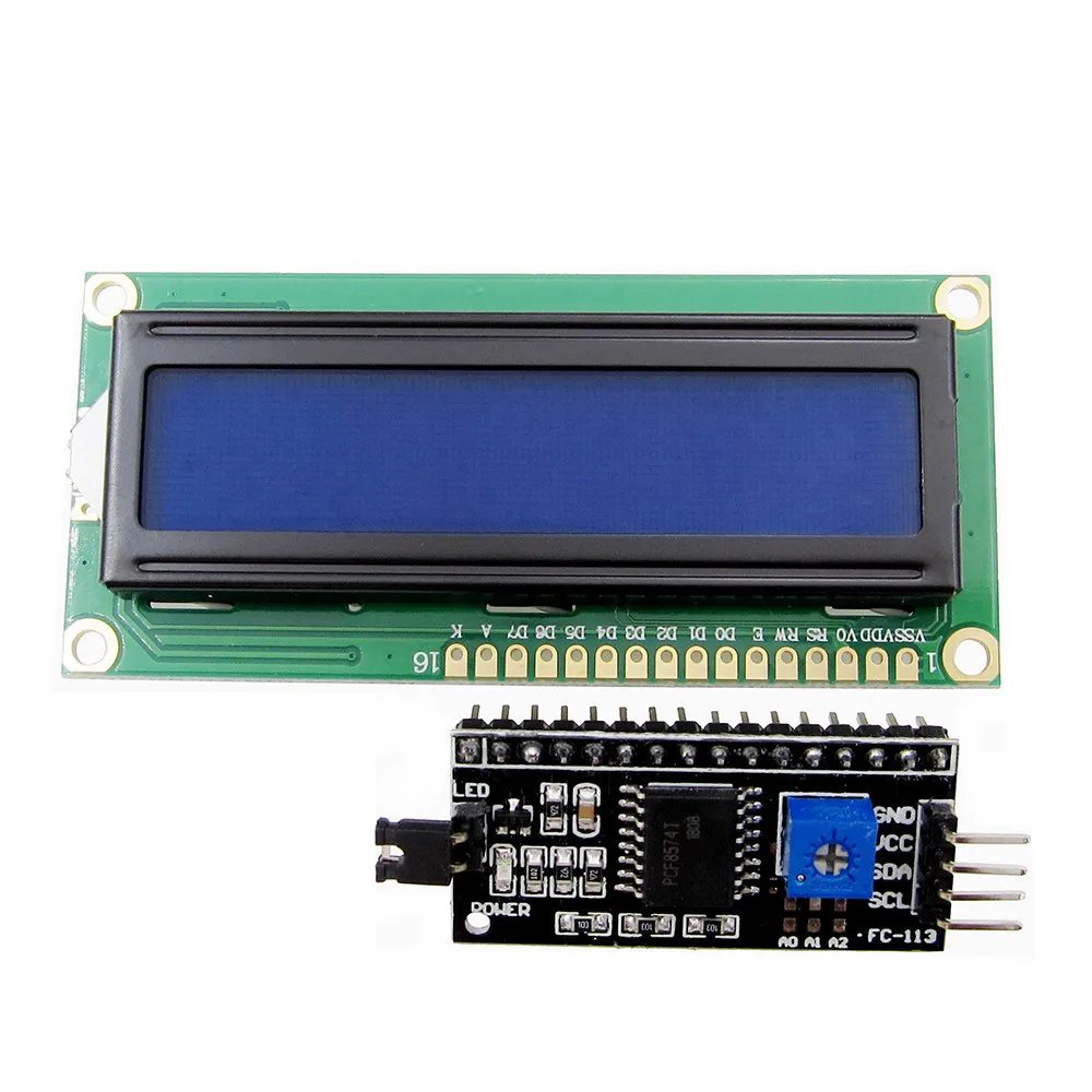 5set LCD1602+I2C LCD 1602 module Blue/Green screen PCF8574 IIC/I2C LCD1602 Adapter plate