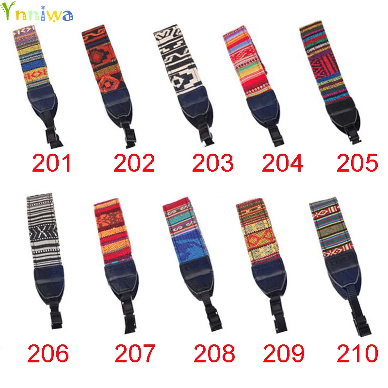 10 قطعة/الوحدة أنعم كاميرا الكتف حزام أروع العرقية نمط حزام شريط حول ياقة الملابس العنق للكاميرا