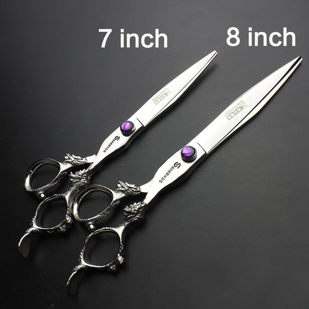 7 8 inch professional hairdressing cutting scissors high end purple jewel shape haircut scissors hair salon scissors tools makas