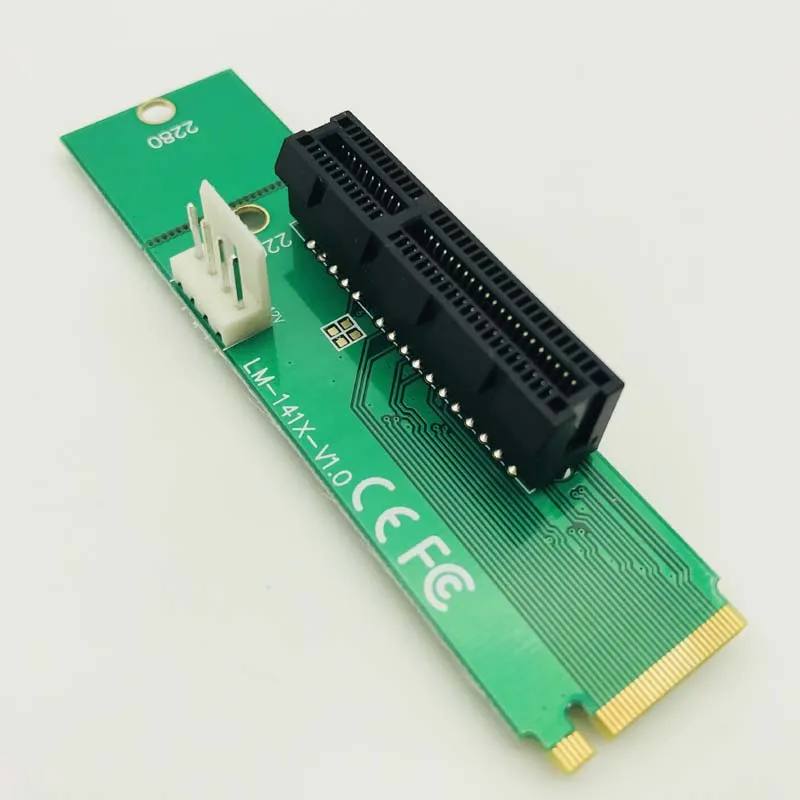 Adapter Male To Female PCIE Multiplier New NGFF M2 M.2 to PCI-E 4x 1x Slot Riser Card For BTC Miner Mining Machine