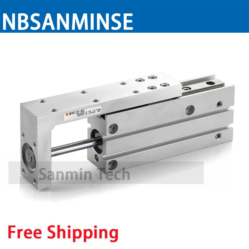 NBSANMINSE MXH 6 10 16 20mm Pneumatic Air Slide Table Cylinder SMC Type Automation Parts Compact design small air cylinder