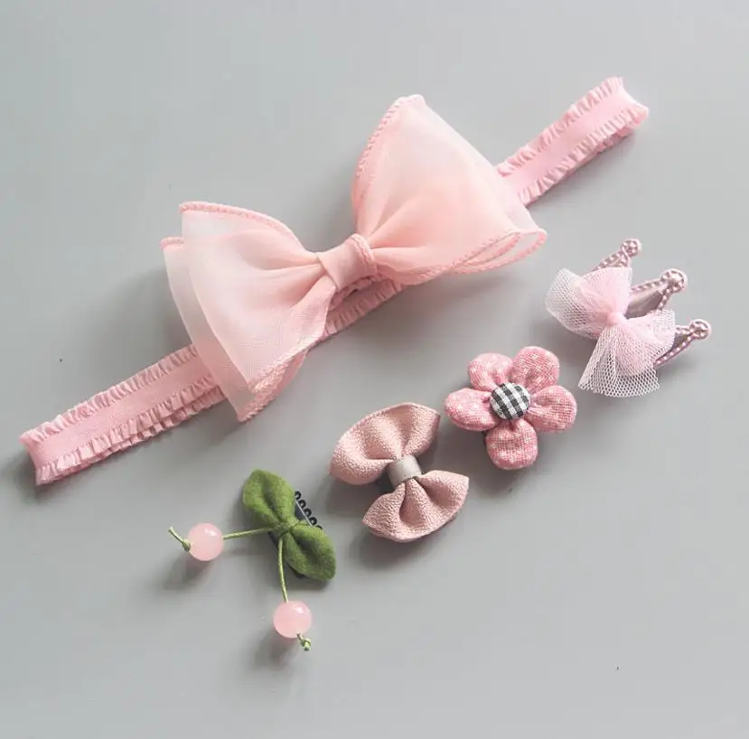 New Kids Newborn Chiffon Floral Headband headwrap Girls Mini Bowknot Baby Hairpins Headwear Toddlers Hair Accessories TZ49