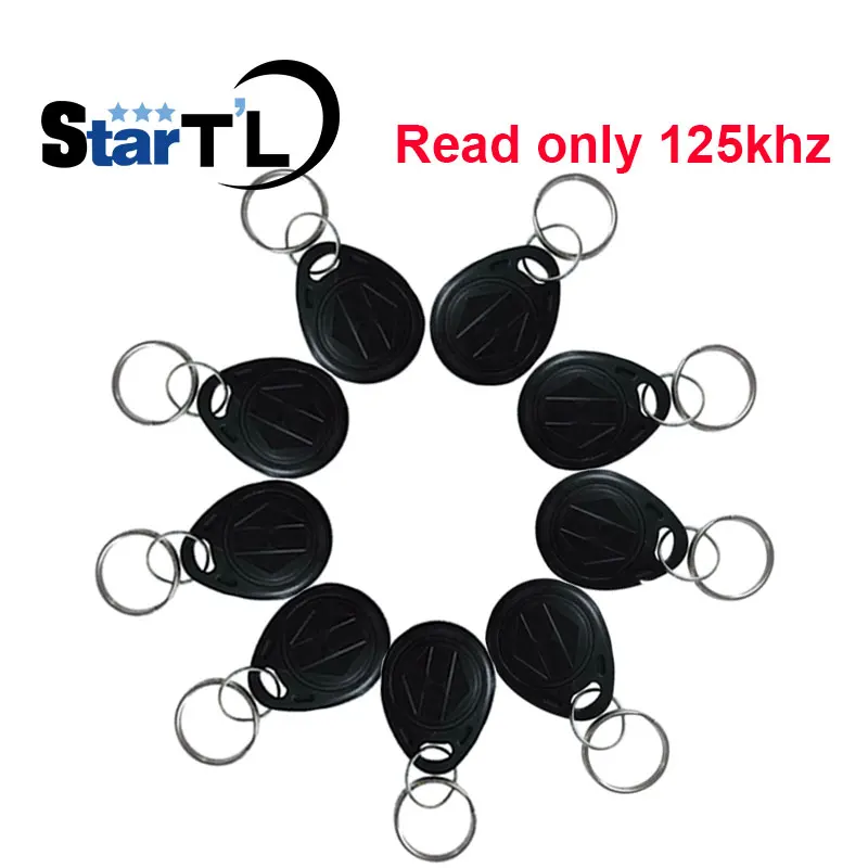 Free Shipping 10 pcs 125khz keyfobs rfid keyfobsTK4100 Chip Keycard Read only Access key-chain Card for Access Control key only