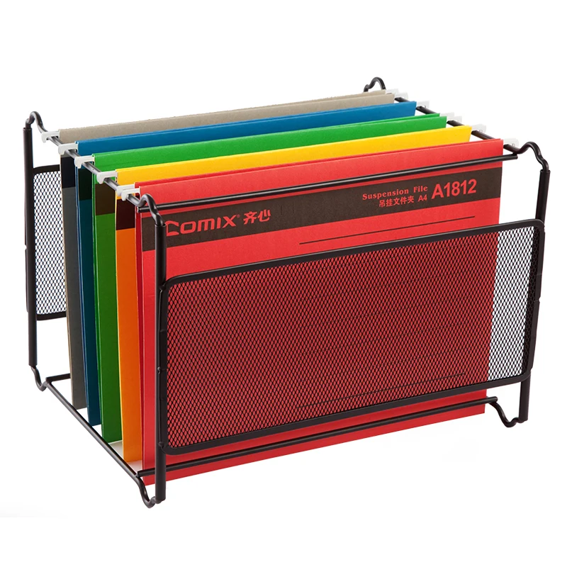 Metal Desk Accessories Mesh Hanging File Folder Frame Documents Holder Organizador A4 FC Size for Company Office Supplies