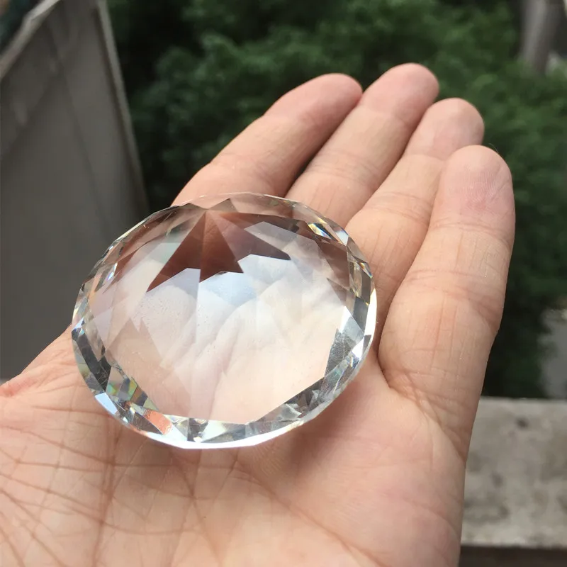 Hot Sale High Quality 60mm/2.36inch Clear Crystal Diamond Cut Shape Paperweights Glass Gem Home Display