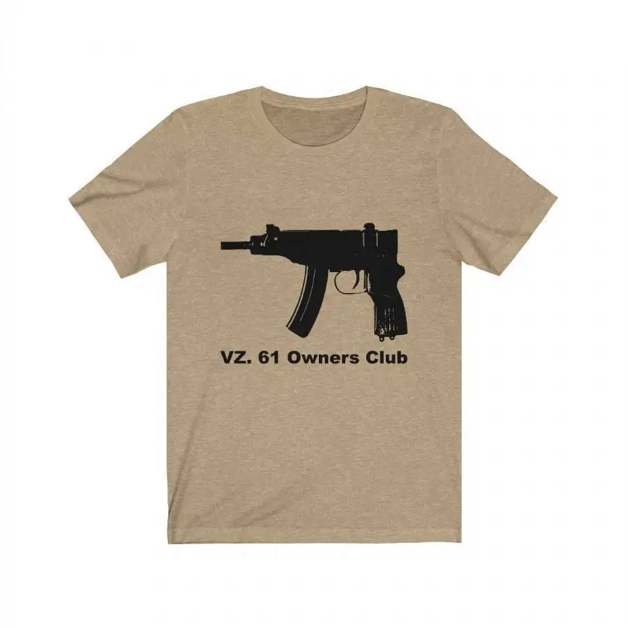 Vz. 61 Skorpion Owners Club Shirt, Grey/Tan, S-2Xl, Cz 61, Vz61, Newest 2019 Men'S Fashion Summer Short Sleeves Cotton Shirts