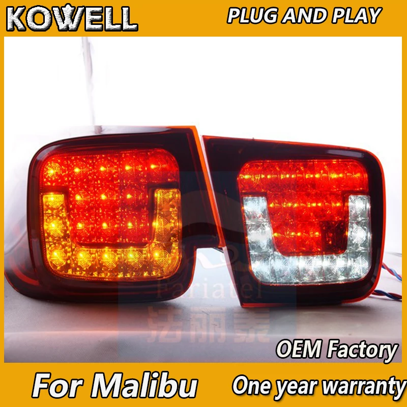 

KOWELL Car Styling for Chevrolet Malibu Tail Lights LED Tail Light Rear Lamp LED DRL+Brake+Park+Signal Stop