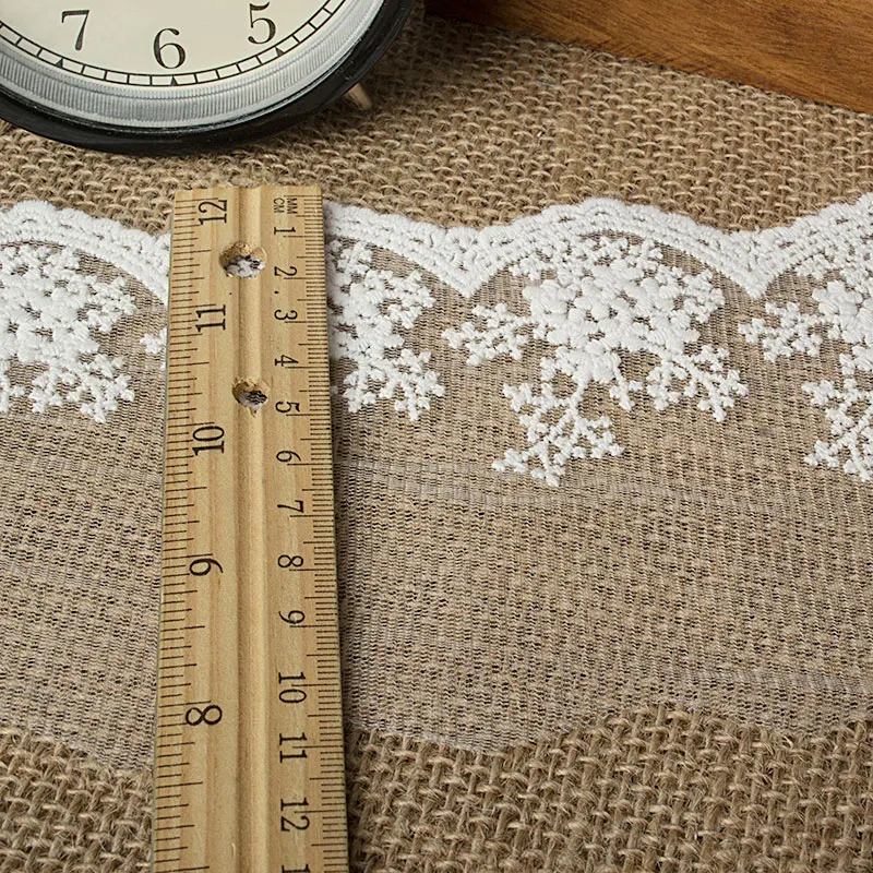 10cm  appliques for clothing gold lace material borboletas para apliques Polyester / Cotton Lace Embroidered Eco-friendly 