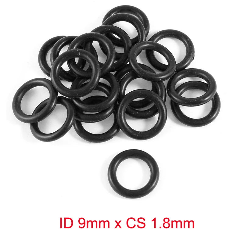 

ID 9mm x CS 1.8mm black NBR nitrile rubber oil o ring oring o-ring seal to car shore A 70