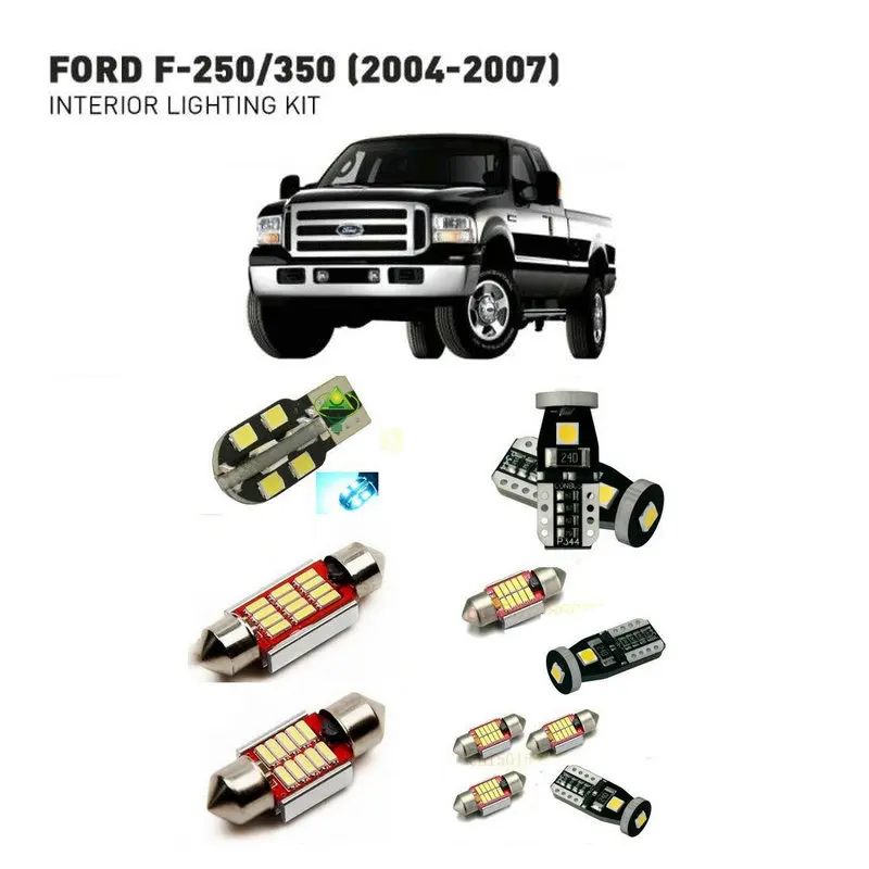 

Led interior lights For Ford f-250/350 2004-2007 15pc Led Lights For Cars lighting kit automotive bulbs Canbus