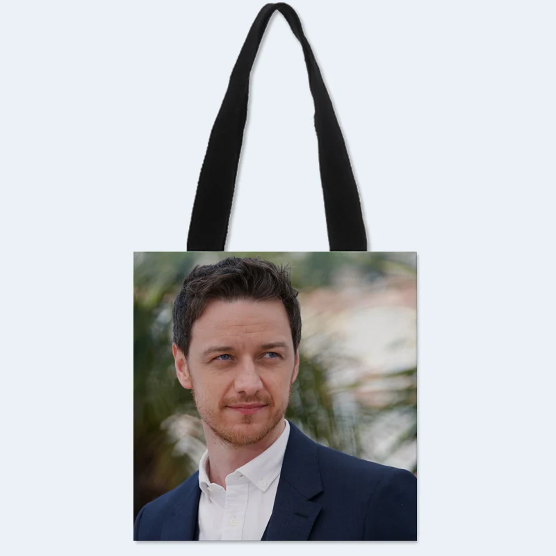 

New Custom James McAvoy printed canvas tote bag convenient shopping bag woman bag student bag Custom your image