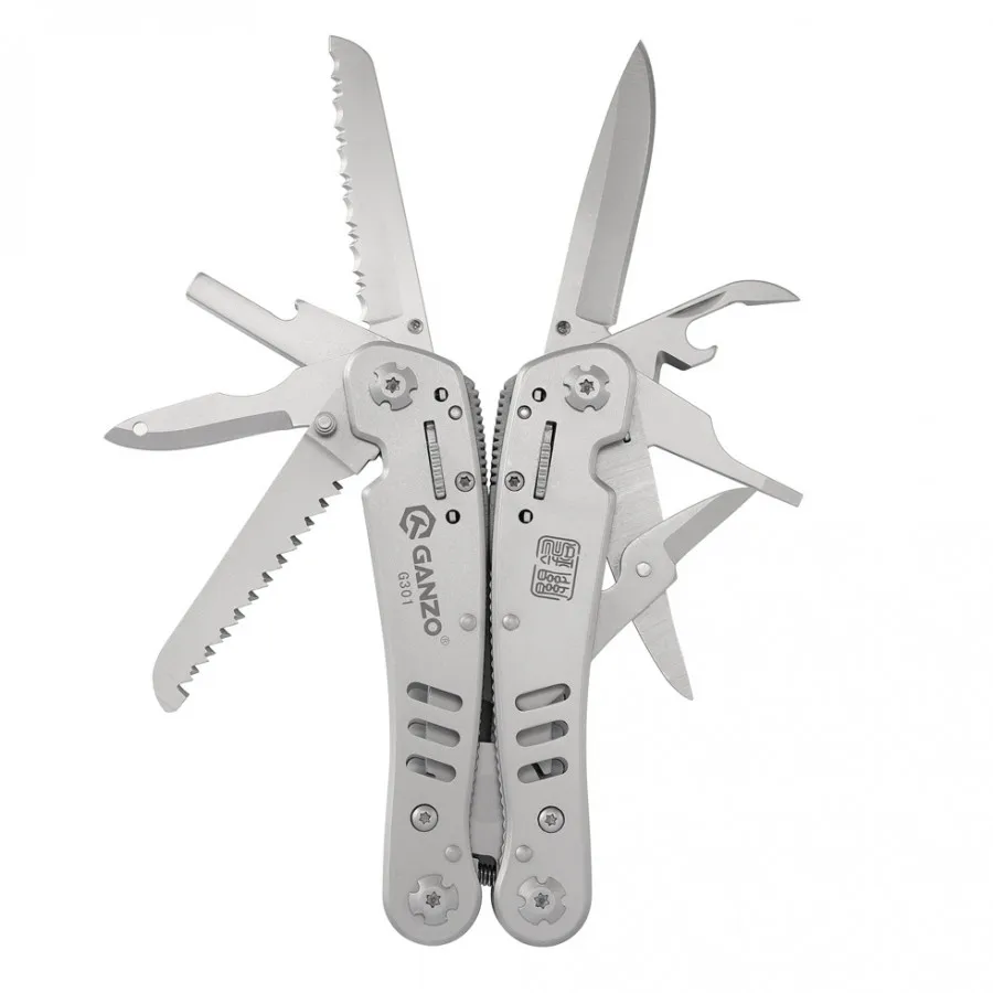 Ganzo G300 series G301 Multi pliers 26 Tools in One Hand Tool Set Screwdriver Kit Portable Folding Knife Stainless pliers