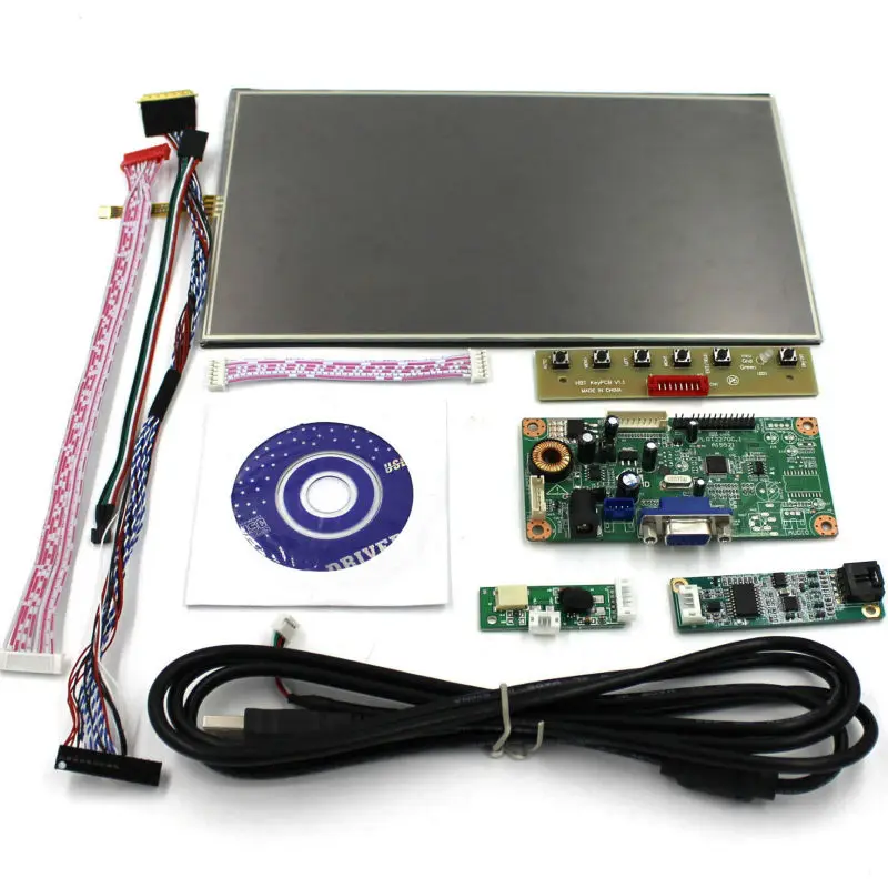 VGA ЖК-плата контроллера + 10,1 дюймов B101XAN01.2 1366x768 AHVA ЖК-экран с сенсорной панелью