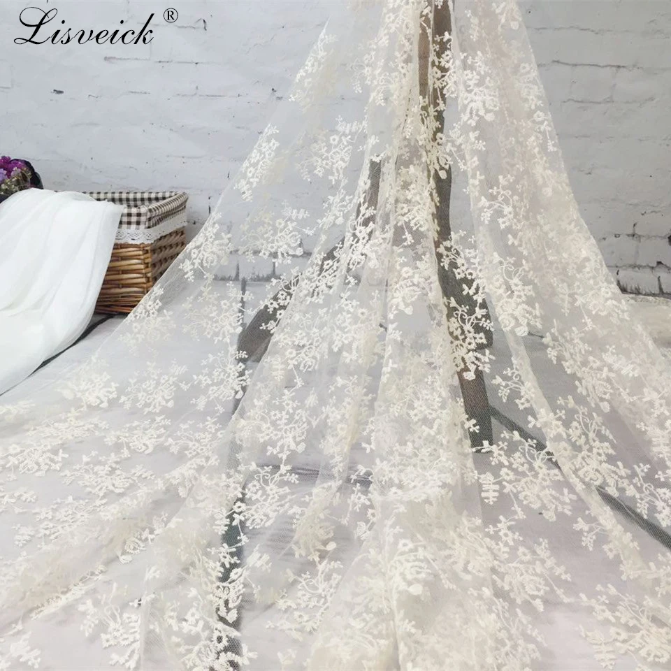 High Quality 1yard/2yards Net Lace French Voile Guipure tulle mesh Lace Fabric For wedding Nigerian Party dress Accessories