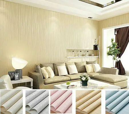 

10 meter Thin Vertical Stripes Non-woven Flocking Wallpaper Modern for Walls Wallpaper Rolls Sofa TV Background