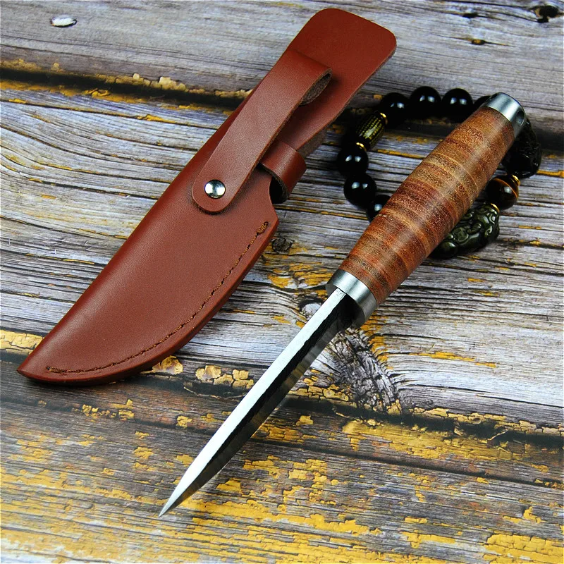 Sharp forging 60HRC manual hunting knife second cutting outdoor hunting knife north American tactical straight knife