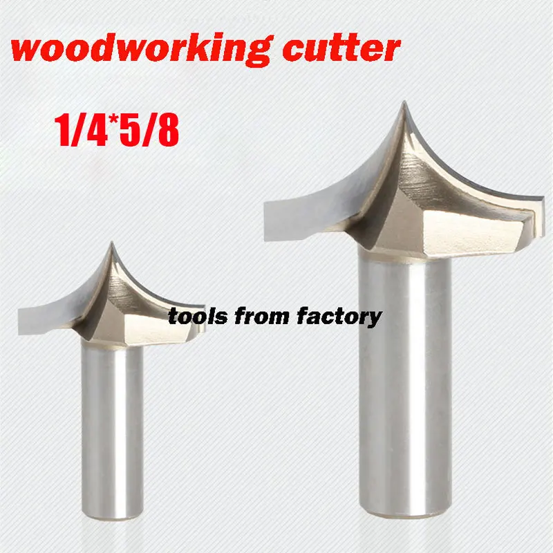 1pc 1/4*5/8 Woodworking Cutter CNC Engraving Tools Cutting the Wood Bits 1/4 SHK