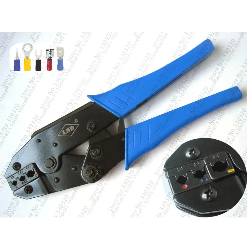 LS-056YJ Hand terminal crimping tool/plier for crimp insulated terminal and connector 1-6mm2