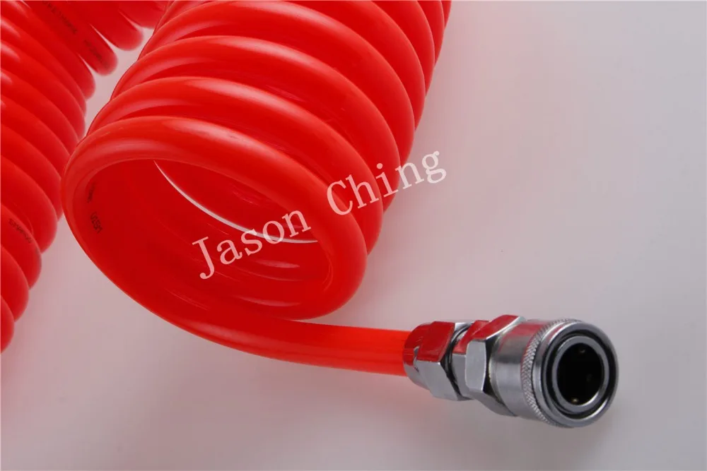 Manguera de tubo de aire de retroceso, 10mm(OD) x 6,5mm(ID) PU, 6/9/12/15M con conector rápido rojo