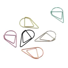 Metal Drop Shape Paper Clips 60pcs #5