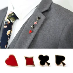 Cute Poker brooch pins for men women Bags Hat Badges Brooch Broach Needle Party Accessories Jewelry