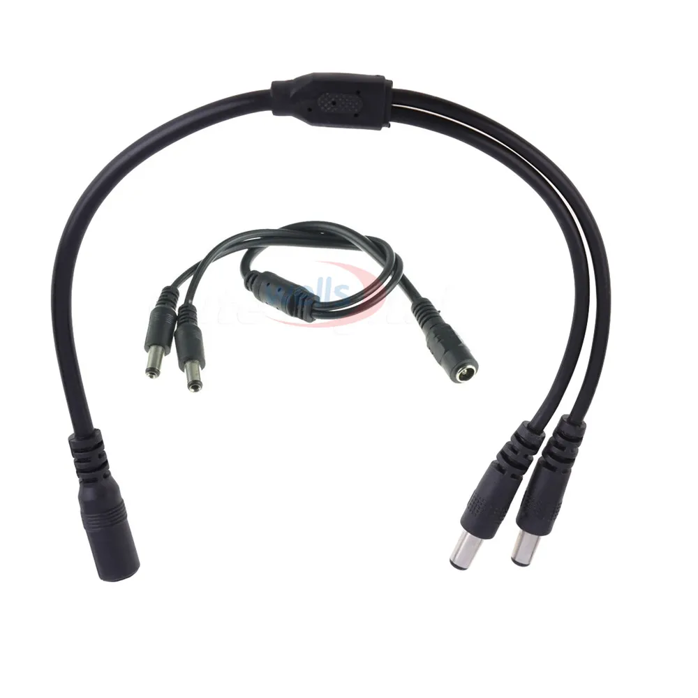 1pcs CCTV Security Camera 1 DC Female To 2/3/4/5 Male plug Power Cord adapter Connector Cable Splitter for  LED Strip