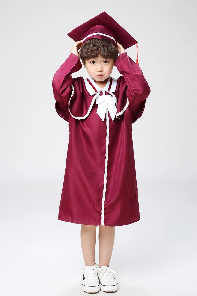 Vêtements de performance pour enfants, robe académique, vêtements de chœur de maternelle, tissu PEUGEOT, combinaisons de célibataire, casquette Dr.