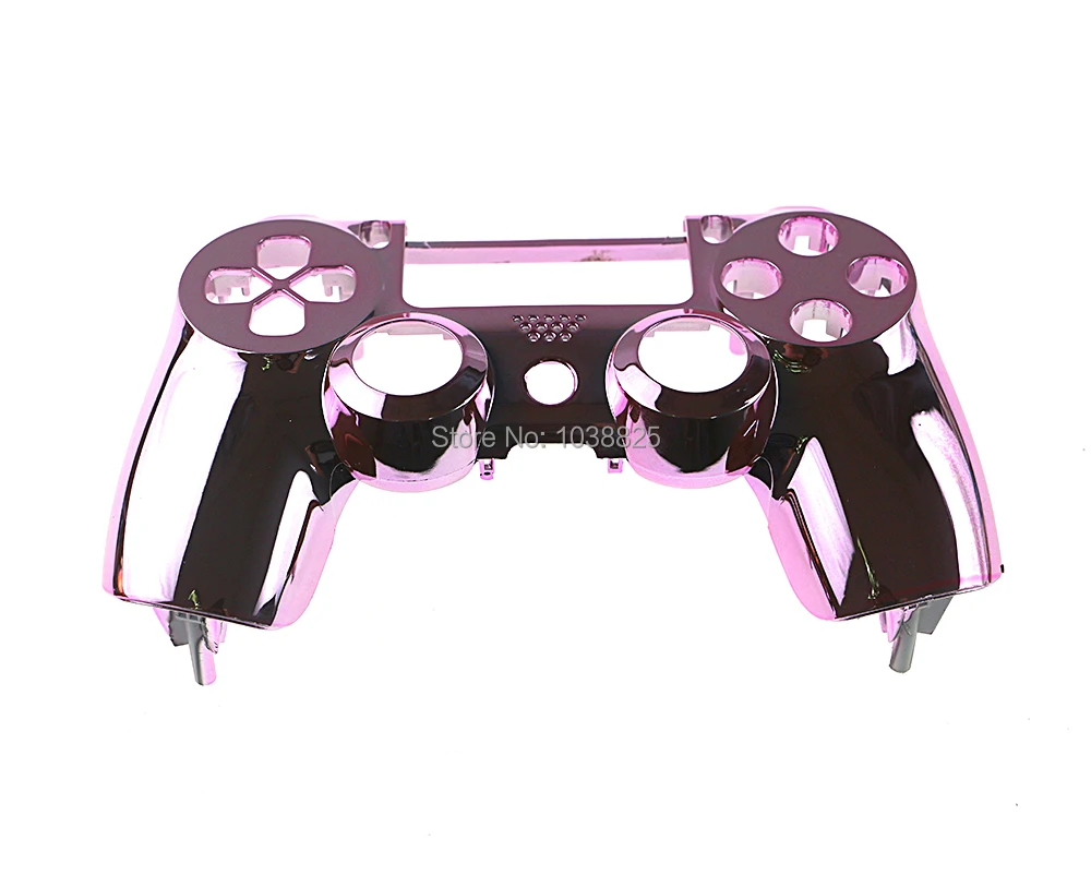 Casing Cangkang Atas Bagian Depan Berlapis Krom Jds001 Pegangan Tangan Joystick Gamepad Pengendali Model Kustom Pegangan Batang Tangan untuk PS4