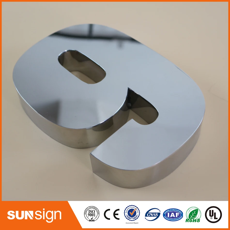 H 30cm Digitale Porta di Casa Numero di 9 numeri In Acciaio Inox