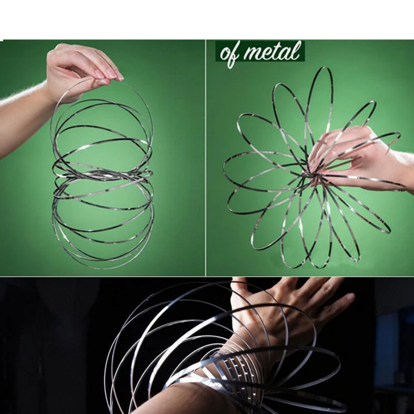 Flow Ring Kinetic Spring Toys Toroflux Amazing Flow Toy FlowRing Kinetic Spring Toy 3D Sculpture Ring Amazing Flow Ring Toy Gift