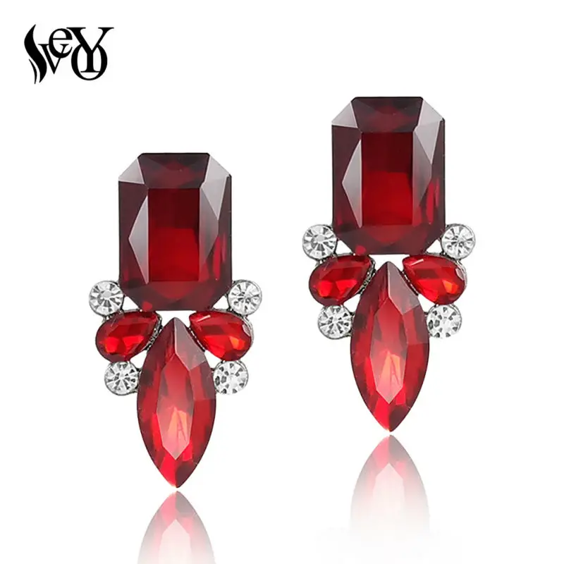 VEYO Crystal Stud Earrings female Earrings with stones earrings gift