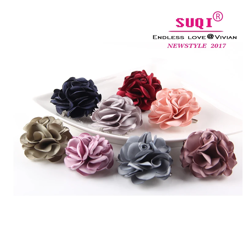 Vintage Charms Women Quality Faux Wool Fabric Garden Peony Flower Bow Brooches Handmade Costume Elegant WeddingPartyAccessories