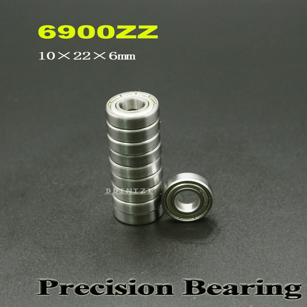 

6900ZZ Bearing ABEC-1 10x22x6 mm Metric Thin Section 6900 ZZ Ball Bearings 6900Z 61900Z (10PCS)