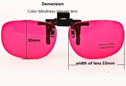 Red and green color blind lens , for  Driver's license exam,driving & daily use,For whom wears myopic glasses,clip-on lens.