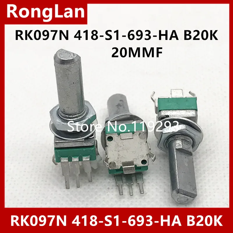 

[BELLA] RK097N 418-S1-693-HA single joint vertical potentiometer B20K handle long 20MMF with midpoint--10pcs/lot