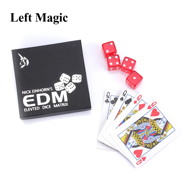 Elevated Dice Matrix Magic Trick (Blue Or Red Random Shipping) Close Up Magic Tricks Illusion Magic Props Card Toys